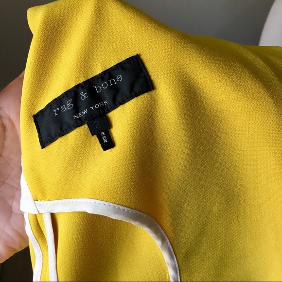 Bright Mustard Rag & Bone Sleek Minimalist Blazer - Picture 4 of 7